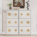 Commode Meuble à chaussures avec 6/4/3 tiroirs basculants, meuble à chaussures fin et discret avec étagères réglables et poignées diamant, meuble d'entrée autoportant