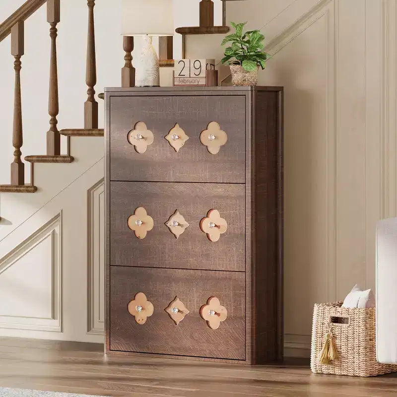 Chest of drawers Shoe Cabinet with 6/4/3 Flip Drawers, Slim Hidden Shoe Storage with Adjustable Shelves & Diamond Handles, Freestanding Entryway