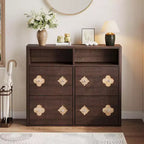 Commode Meuble à chaussures avec 6/4/3 tiroirs basculants, meuble à chaussures fin et discret avec étagères réglables et poignées diamant, meuble d'entrée autoportant