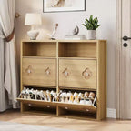 Commode Meuble à chaussures avec 6/4/3 tiroirs basculants, meuble à chaussures fin et discret avec étagères réglables et poignées diamant, meuble d'entrée autoportant