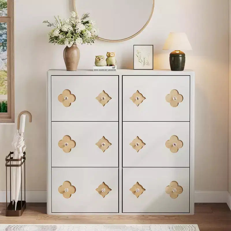 Commode Meuble à chaussures avec 6/4/3 tiroirs basculants, meuble à chaussures fin et discret avec étagères réglables et poignées diamant, meuble d'entrée autoportant