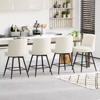 Tabouret de bar contemporain Karl Home pivotant, en cuir PU et de qualité durable