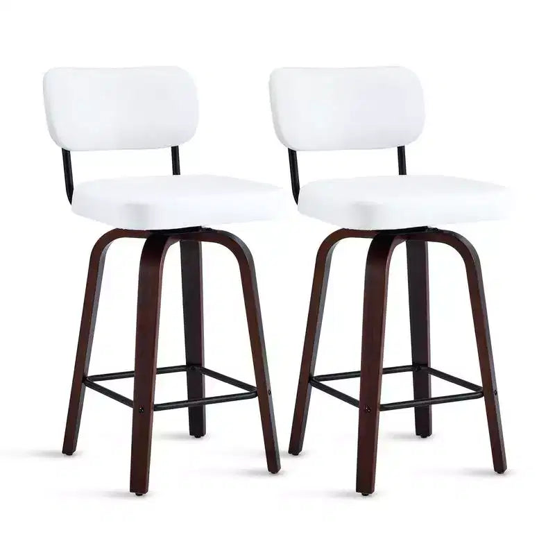 360 Swivel Counter Height Bar Stools Set of 2