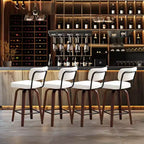 Tabourets de bar à hauteur de comptoir pivotants à 360°, ensemble de 2