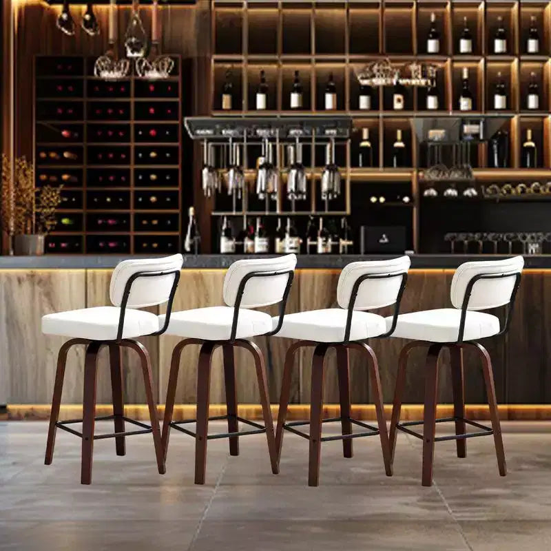 Tabourets de bar à hauteur de comptoir pivotants à 360°, ensemble de 2