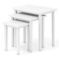 Costway 3 PCS Nesting End Tables Farmhouse Rectangle Side Table Set for Living Room