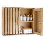 Costway Bathroom Wall Cabinet, Wall Mounted Medicine Cabinet , Adjustable Shelves