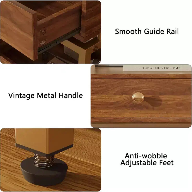 Jolies petites tables basses de marque pour salon, table basse moderne de 100 cm avec 2 tiroirs et étagère ouverte, table basse en bois avec rangement