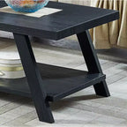 Petite marque de jouets amusants Table basse de style bois répliqué contemporain d'Athènes, finition noire
