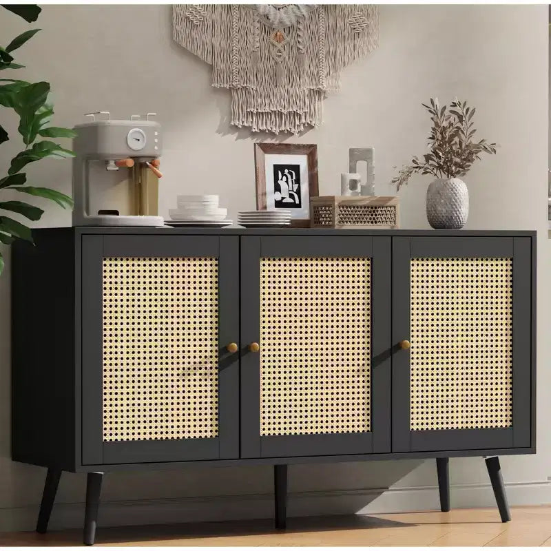 3-Door Sideboard Buffet Cabinet with Storage, Freestanding Accent Cabinet for Kitchen, Dining Room, Living Room