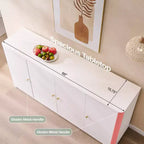 Meuble TV moderne de 66 po, centre de divertissement avec rangement, console média avec 4 portes et 6 étagères réglables, meuble TV pour salon, chambre à coucher