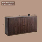 Meuble TV moderne de 66 po, centre de divertissement avec rangement, console média avec 4 portes et 6 étagères réglables, meuble TV pour salon, chambre à coucher