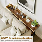 Console extra longue avec 2 prises de courant et ports USB