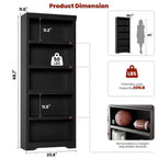 Étagère réglable à 5/6 niveaux, bibliothèque haute de style rustique, meuble de rangement autonome avec kit anti-basculement pour bureau à domicile, salon, bureau