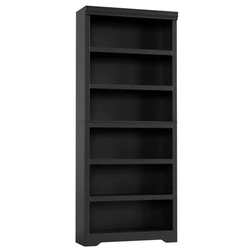 Étagère réglable à 5/6 niveaux, bibliothèque haute de style rustique, meuble de rangement autonome avec kit anti-basculement pour bureau à domicile, salon, bureau