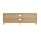 GDFStudio Meuble TV Rajesh Moderne en Bois 55 po avec Étagères Ouvertes et Trou pour Câbles