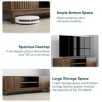 GDFStudio Meuble TV Rajesh Moderne en Bois 55 po avec Étagères Ouvertes et Trou pour Câbles