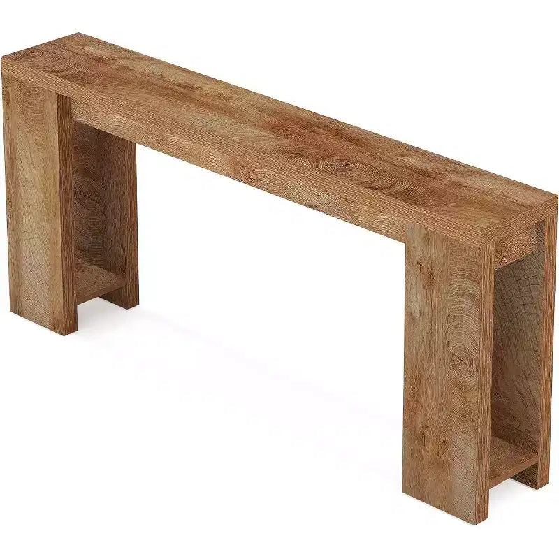 JVNOXK Table d'appoint en bois de ferme, table d'appoint rustique avec rangement, table de chevet d'appoint pour salon et chambre