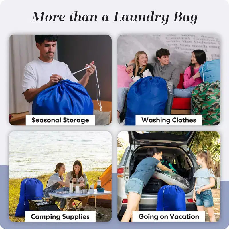 Narwey Nylon XL - Grande capacité avec cordon de serrage sécurisé, lavable en machine