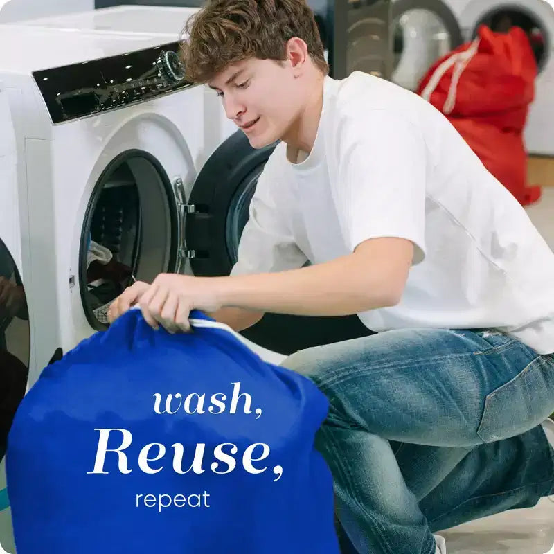 Narwey Nylon XL - Grande capacité avec cordon de serrage sécurisé, lavable en machine