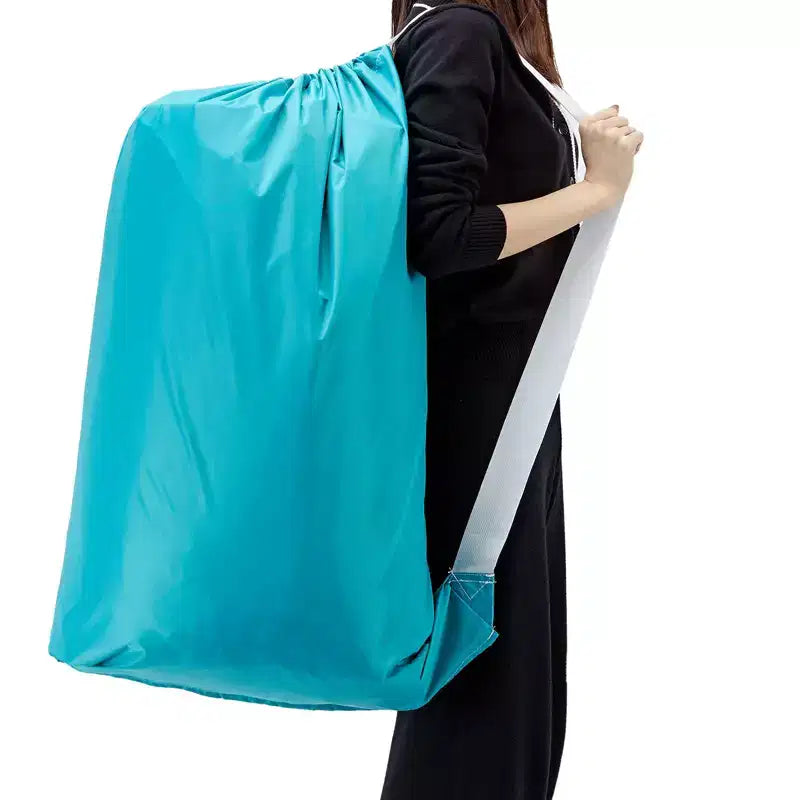 Sac à linge Narwey XL en nylon avec sangle, grand organisateur de vêtements sales