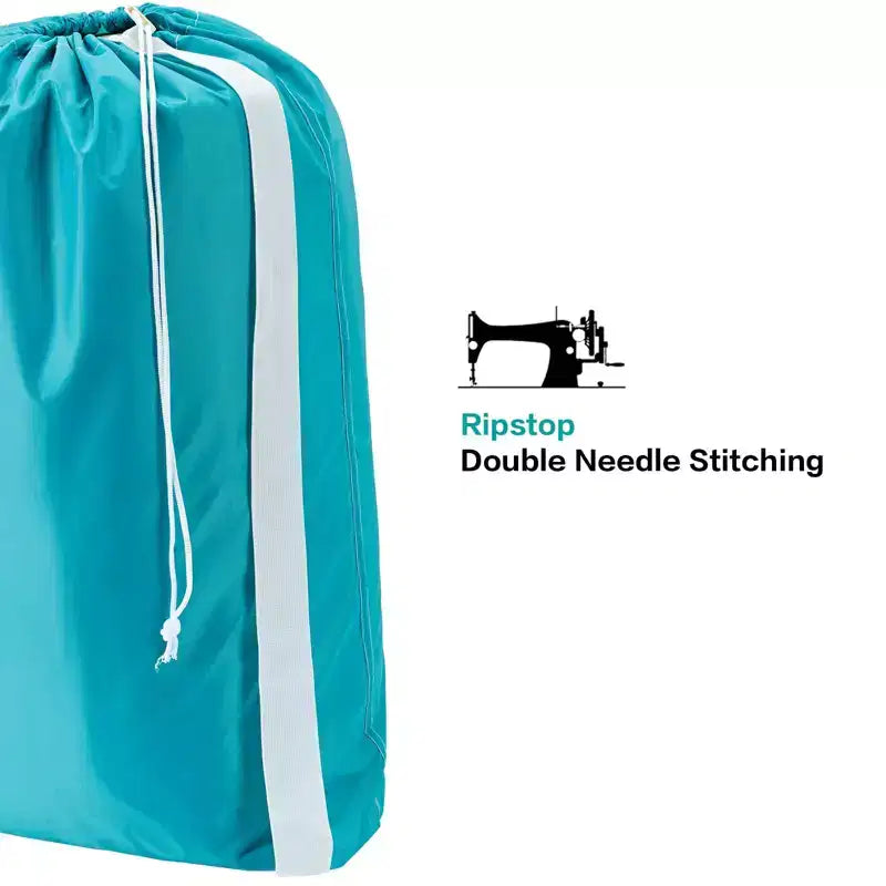 Sac à linge Narwey XL en nylon avec sangle, grand organisateur de vêtements sales