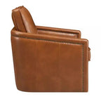 Fauteuil d'appoint Royal Hampton de 34 pouces avec pivot, revêtement en similicuir, marron
