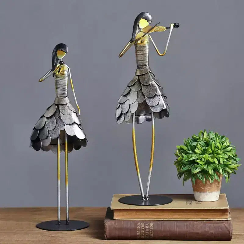Statue de musicien artisanale NotArt – Décoration d'intérieur élégante pour la maison, le bureau et le bar, cadeau idéal &