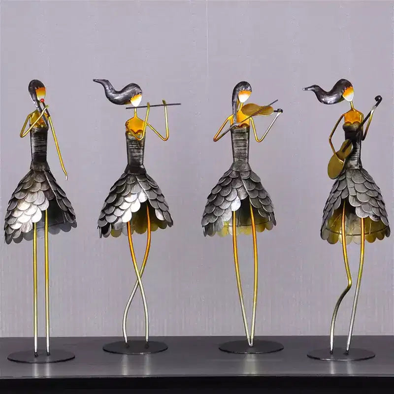 Statue de musicien artisanale NotArt – Décoration d'intérieur élégante pour la maison, le bureau et le bar, cadeau idéal &
