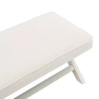 Banc rembourré en velours GDFStudio Kitto de style Mid-Century avec piétement en X