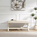 GDFStudio Kitto Mid-Century Modern Velvet Upholstered Bench with X-Base