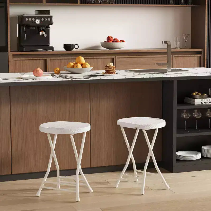 1 tabouret pliant portable avec poignée, chaise pliante pour adultes, tabouret pliant de 45 cm pour dortoir, cuisine, coiffeuse, église et utilisation en extérieur