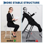 1 tabouret pliant portable avec poignée, chaise pliante pour adultes, tabouret pliant de 45 cm pour dortoir, cuisine, coiffeuse, église et utilisation en extérieur