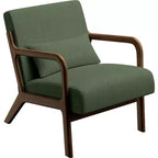 Fauteuil d'appoint en velours côtelé Yaheetech de style Mid-Century pour salon et chambre