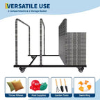 Organisateur de rangement flottant pour piscine en rotin de polyéthylène à 3 sections avec roues verrouillables, panier de rangement roulant pour jouets d'extérieur, caddie de piscine pour gilets de sauvetage et ballons