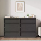 Table de chevet à 4 tiroirs pour chambre, petite table d'appoint de 99 cm de haut avec sécurité anti-basculement, commode de rangement moderne et spacieuse pour salon