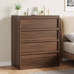 Table de chevet à 4 tiroirs pour chambre, petite table d'appoint de 99 cm de haut avec sécurité anti-basculement, commode de rangement moderne et spacieuse pour salon