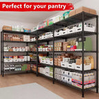 Étagère de rangement en métal robuste à 5 niveaux BATHWA, étagères métalliques réglables en fil métallique de 60W x 14D x 72H pour le rangement, étagères de rangement autoportantes de 1500 lb