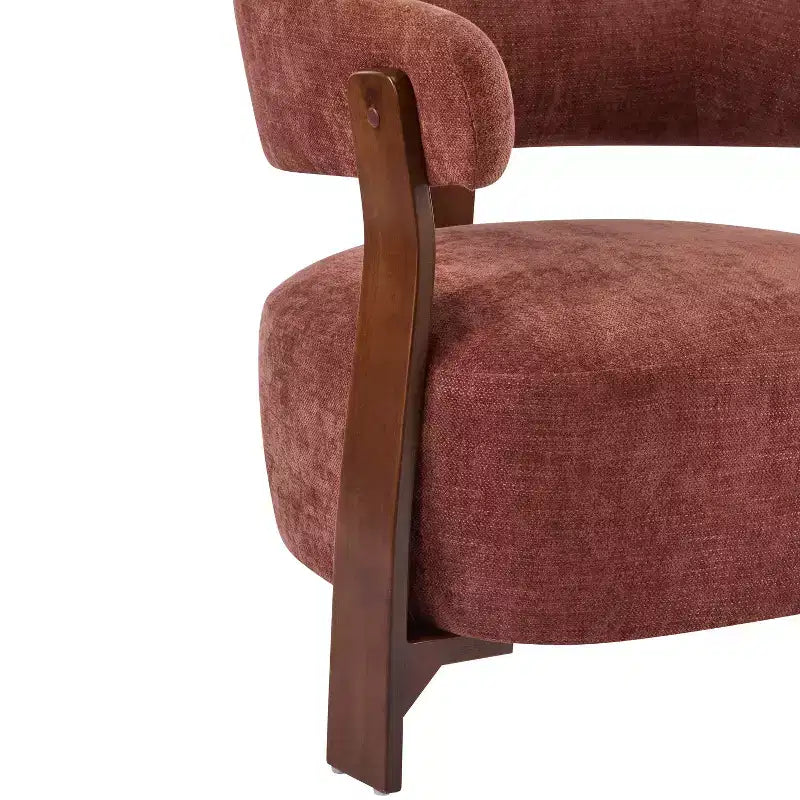 Christopher Knight Home Hepurn, fauteuil d'appoint moderne en bois courbé avec revêtement en tissu