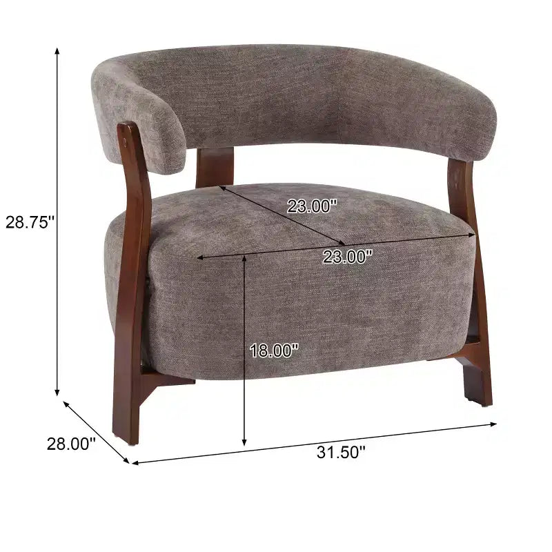 Christopher Knight Home Hepurn, fauteuil d'appoint moderne en bois courbé avec revêtement en tissu