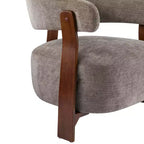 Christopher Knight Home Hepurn, fauteuil d'appoint moderne en bois courbé avec revêtement en tissu