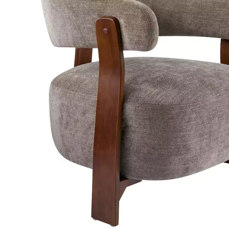 Christopher Knight Home Hepurn, fauteuil d'appoint moderne en bois courbé avec revêtement en tissu