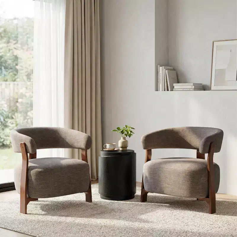 Christopher Knight Home Hepurn Bent Wood Modern Upholstered Accent Chair
