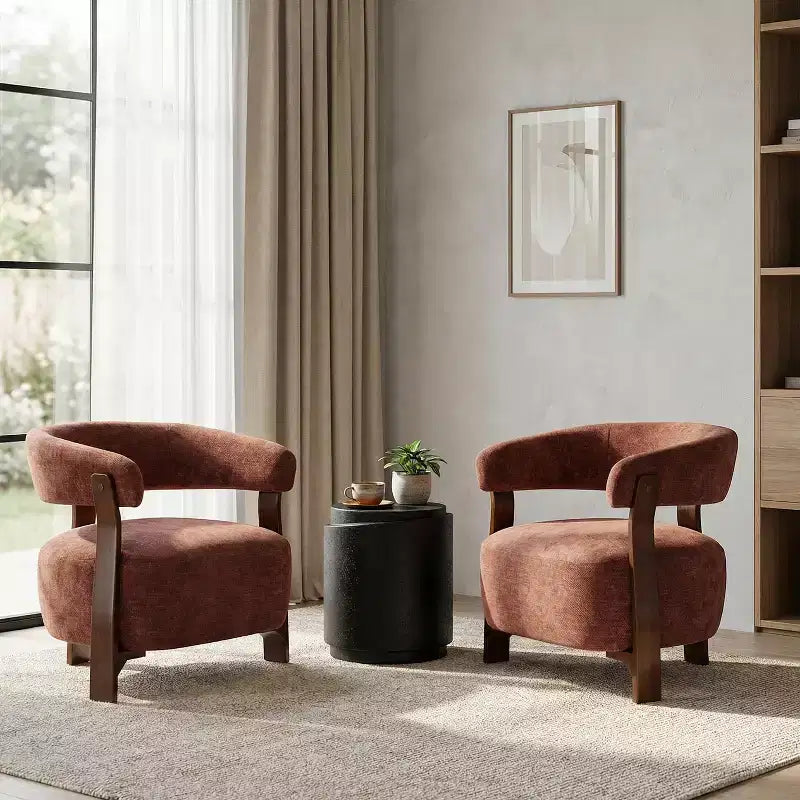 Christopher Knight Home Hepurn, fauteuil d'appoint moderne en bois courbé avec revêtement en tissu