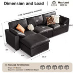 Canapé d'angle modulable surdimensionné Dyonery Cloud, en L et en U, avec pouf de rangement, assise profonde