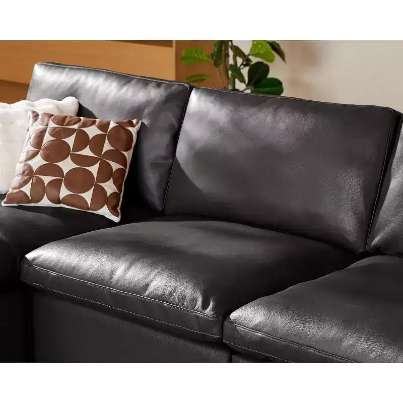Canapé d'angle modulable surdimensionné Dyonery Cloud, en L et en U, avec pouf de rangement, assise profonde