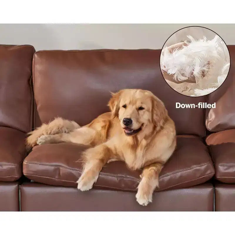 Canapé d'angle modulable surdimensionné Dyonery Cloud, en L et en U, avec pouf de rangement, assise profonde