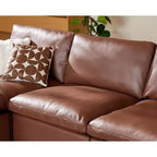 Canapé d'angle modulable surdimensionné Dyonery Cloud, en L et en U, avec pouf de rangement, assise profonde