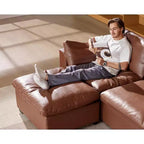 Canapé d'angle modulable surdimensionné Dyonery Cloud, en L et en U, avec pouf de rangement, assise profonde