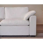 Canapé d'angle modulable surdimensionné Dyonery Cloud, en L et en U, avec pouf de rangement, assise profonde